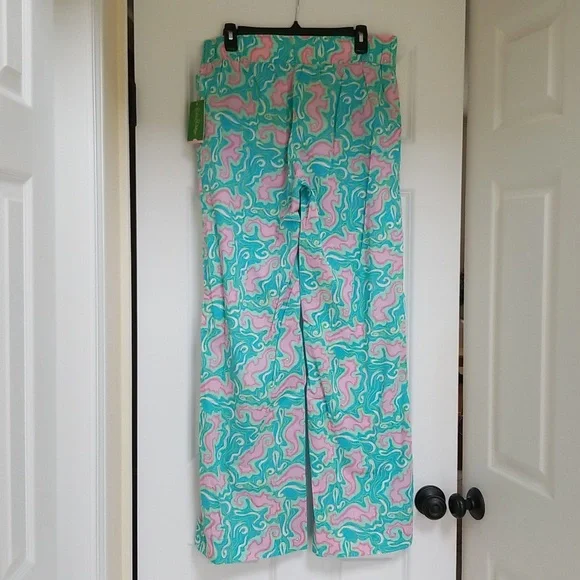 Lilly Pulitzer Beach Pant  Turquoise Lock Me Up - Picture 4 of 11